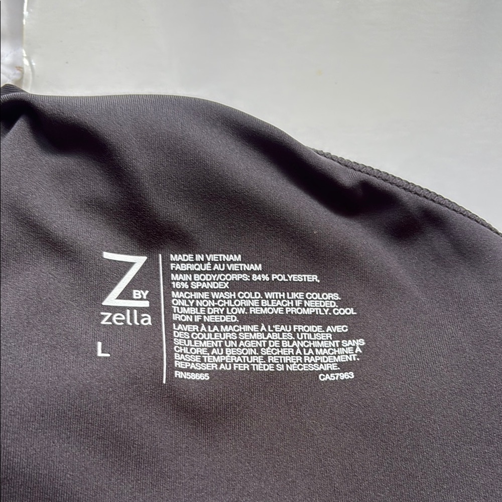 Zella Black Asymmetrical Crop Top - Picture 7 of 7